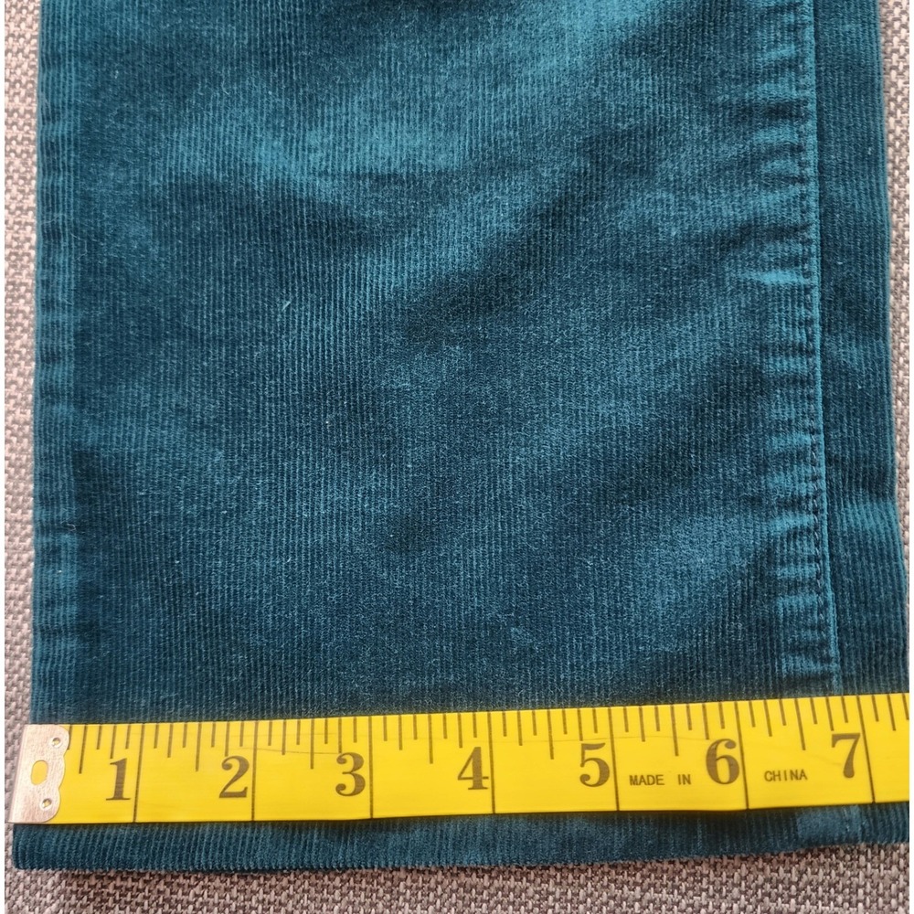 Talbots Womens 6 Teal Corduroy Heritage Slim Pants Office Business Casual - Picture 6 of 10